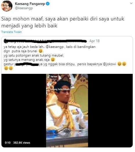 Kaesang Pangarep tuai komentar nyinyir. (Twitter/@Kaesang Pangarep)