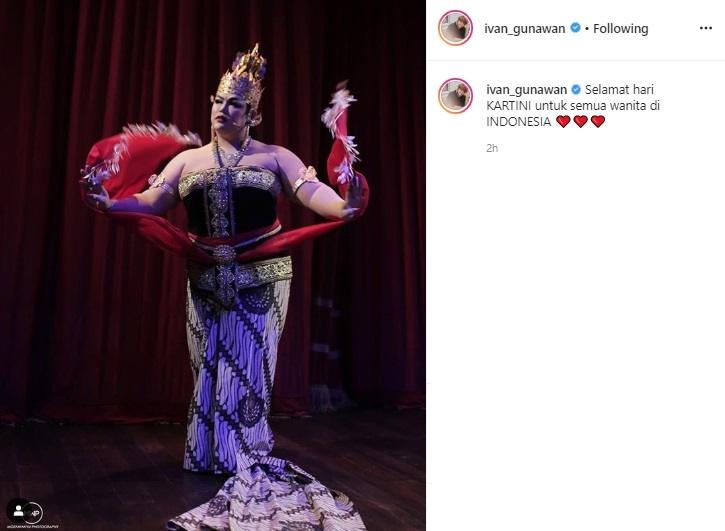 Ivan Gunawan jadi tokoh wayang. (Instagram/@ivan_gunawan)