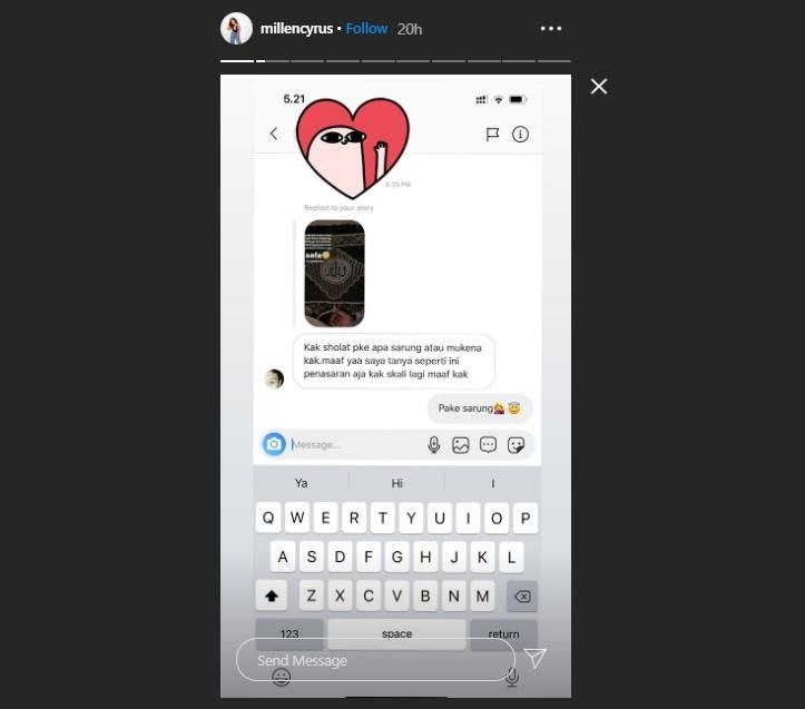 Postingan Millendaru. (Instagram/@millencyrus)