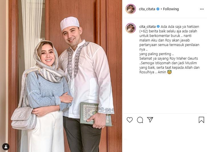 Cita Citata dan Roy Geurts (Instagram/cita_citata)