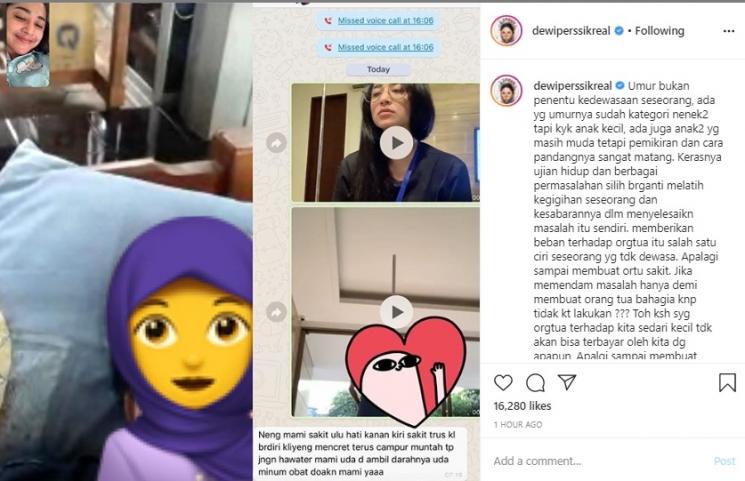 Postingan Dewi Perssik. (Instagram/@dewiperssikreal)