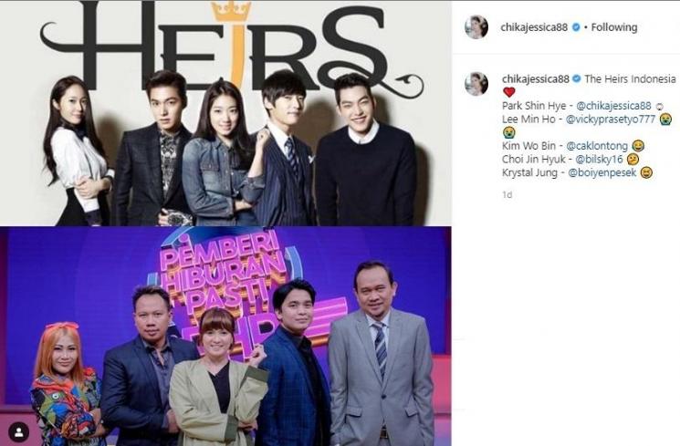 Chika Jessica dkk tirukan cover Drakor The Heirs. (Instagram/@chikajessica88)