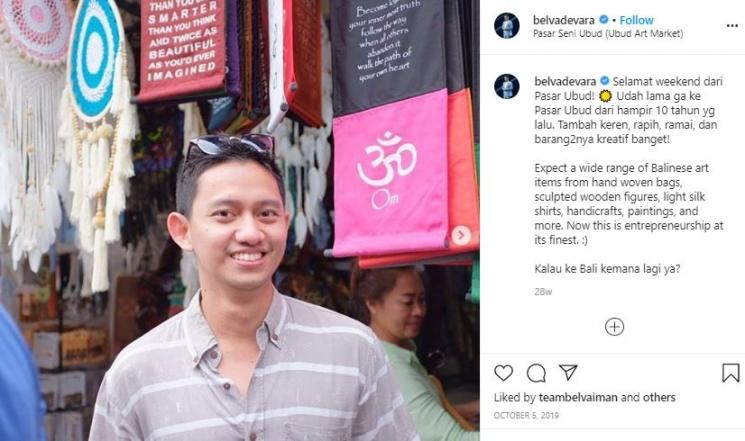 Gaya kasual Belva Devara. (Instagram/@belvadevara)