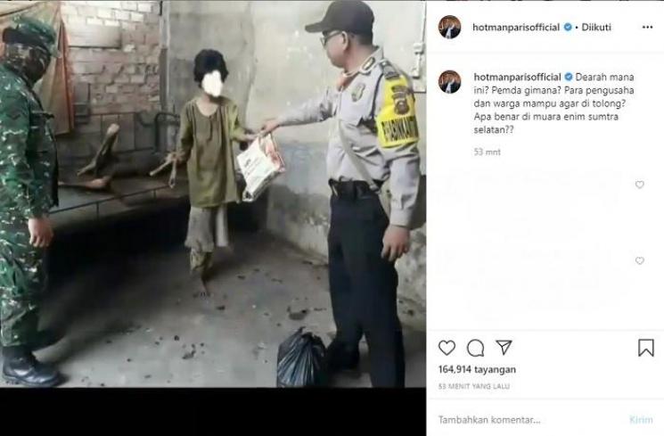 Hotman Paris soroti video kelaparan (Instagram @hotmanparisofficial)