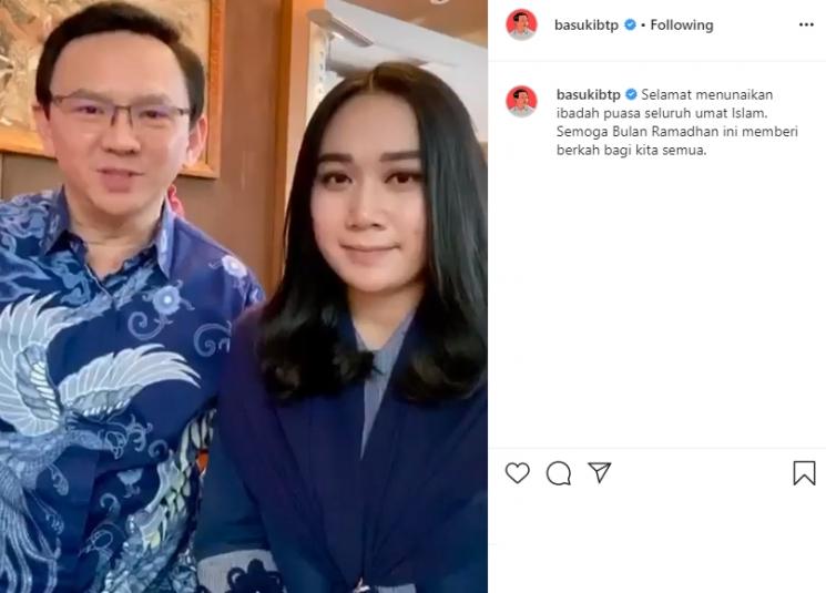 Ahok dan Puput Nastiti Devi. (Instagram/@basukibtp)