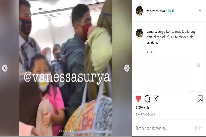 Vanessa Surya kesal dengan kepadatan maskapai saat pandemi (Instagram @vanessasurya)