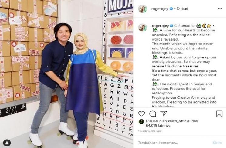 Roger Danuarta jalani ibadah puasa perdana bareng istri (Instagram @rogerojey)