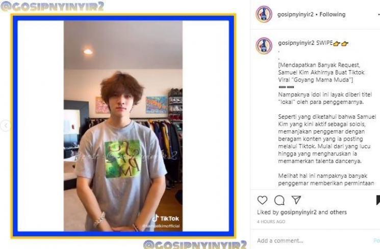 Kim Samuel goyang Mama Muda. (Instagram/@gosip_nyinyir2)