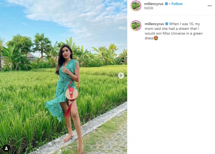 Millendaru ungkap keinginan ibunda. (Instagram/@millencyrus)