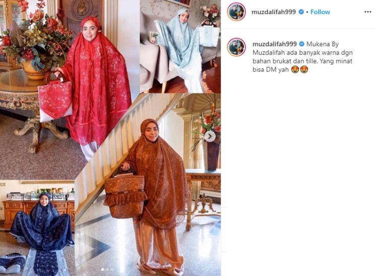 Bisnis mukena seleb. (Instagram/@muzdalifah999)