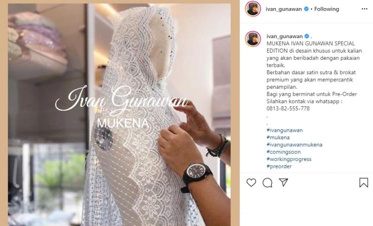Bisnis mukena seleb. (Instagram/@ivan_gunawan)