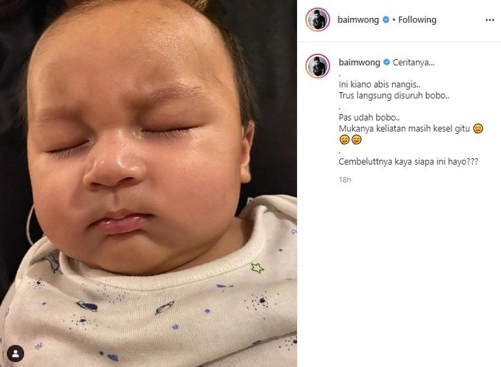 Kiano Tiger Wong cemberut. (Instagram/@baimwong)
