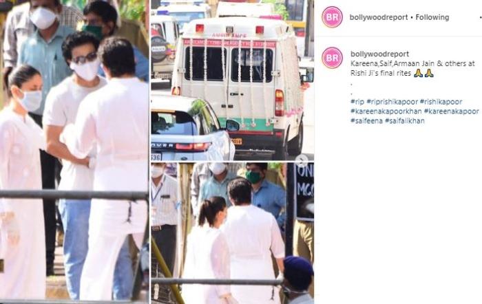 Artis Bollywood lepas kepergian Rishi Kapoor. (Instagram/@bollywoodreport)