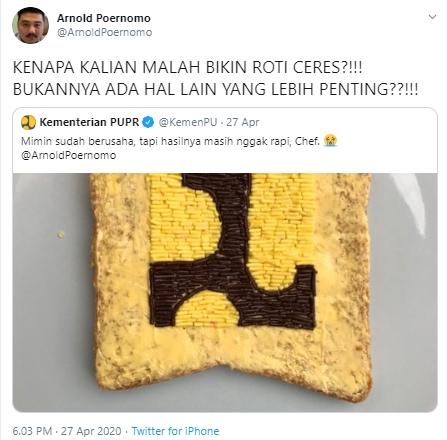 Roti tawar challenge Chef Arnold (Twitter/@ArnoldPoernomo)