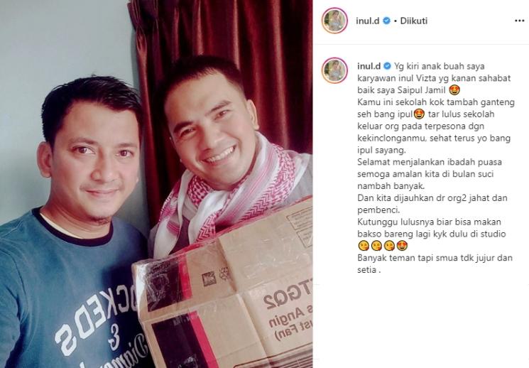 Inul Daratista posting foto Saipul Jamil (Instagram/@inul.d)