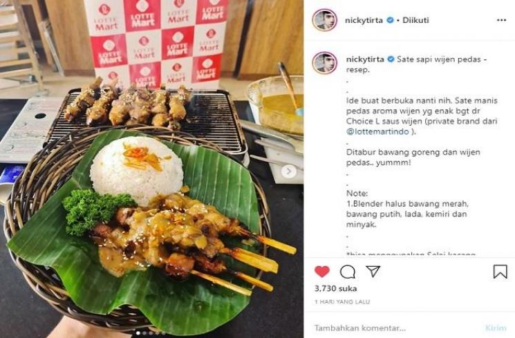 Sate Sapi Wijen Pedas (Instagram @nickytirta)