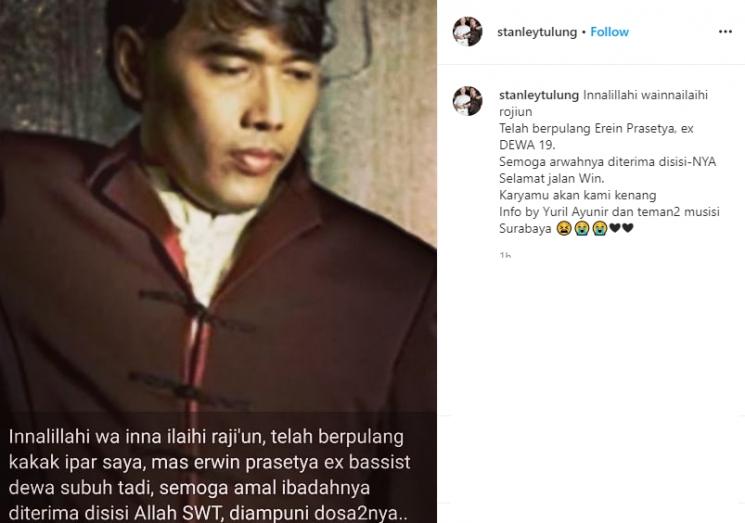 Erwin Prasetya Meninggal Dunia (Instagram/@stanleytulung)