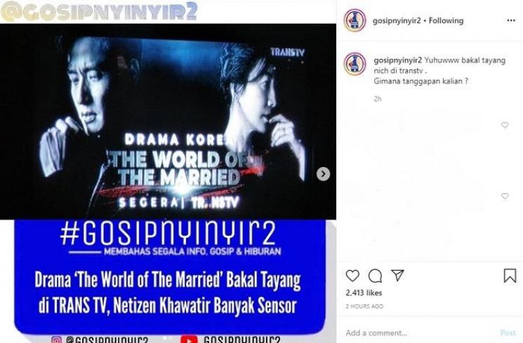 The World of The Married segera tayang di televisi (Instagram @gosipnyinyir2)
