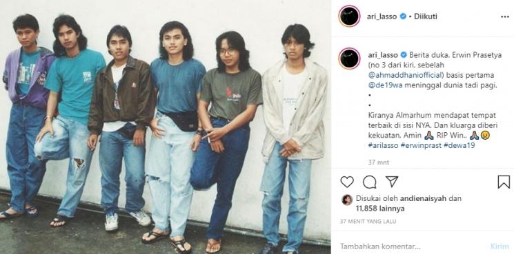 Erwin Prasetya Meninggal Dunia (Instagram/@ari_lasso)