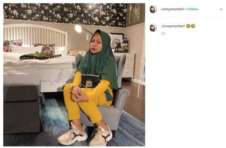 Gaya hijab Cimoy Montok. (Instagram/@cimoymontok1)