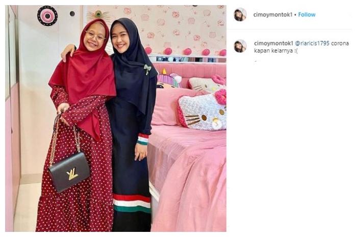 Gaya hijab Cimoy Montok. (Instagram/@cimoymontok1)