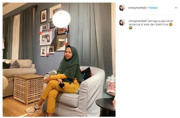 Gaya hijab Cimoy Montok. (Instagram/@cimoymontok1)
