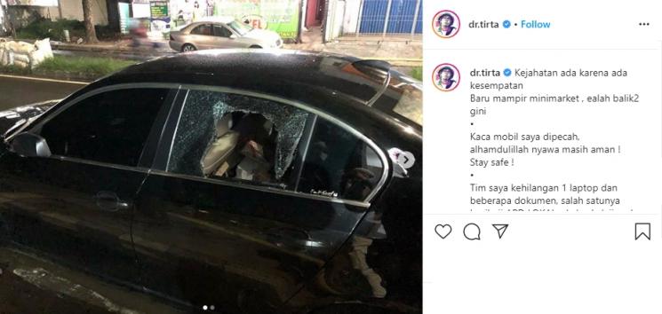 Dokter Tirta kemalingan. (Instagram/@dr.tirta)