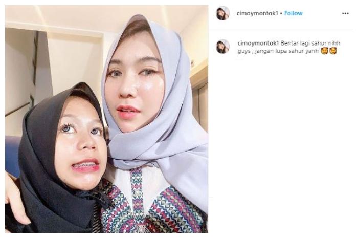 Gaya hijab Cimoy Montok. (Instagram/@cimoymontok1)
