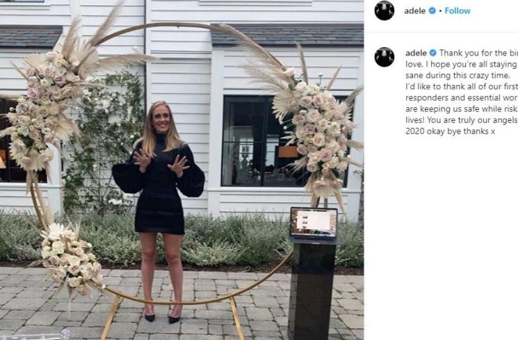 Penampilan baru Adele. (Instagram/@adele)