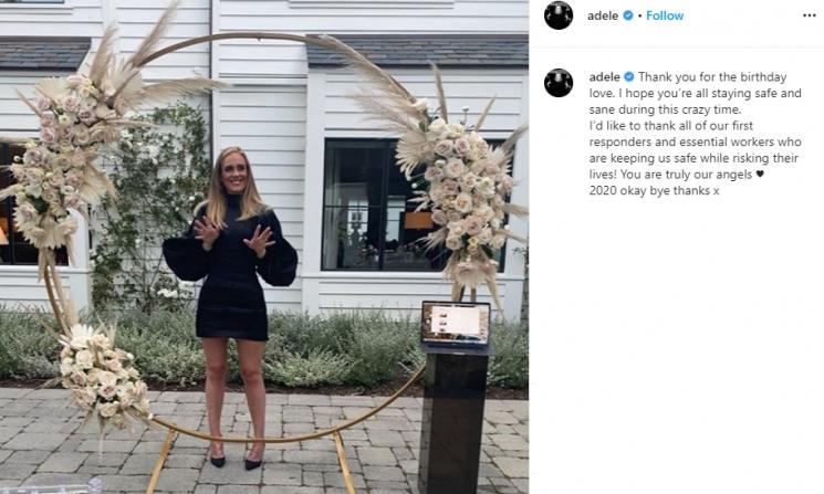 Penampilan baru Adele. (Instagram/@adele)