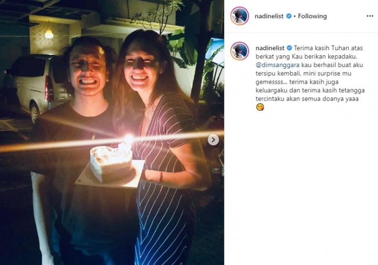 Nadine Chandrawinata dan Dimas Anggara (Instagram/@nadinelist)