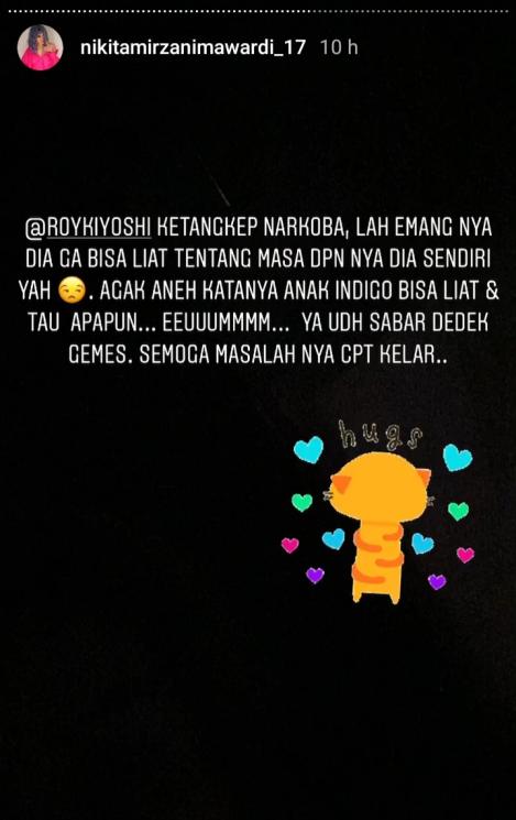 Nikita Mirzani tanggapi penangkapan Roy Kiyoshi (Instagram/@nikitamirzanimawardi_17)