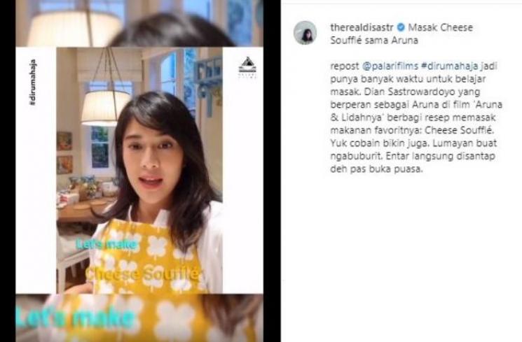 Resep Cheese Souffle ala Dian Sastrowardoyo. (Instagram/@therealdisastr)