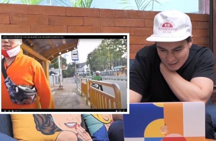 Baim Wong kena tipu ojol pura-pura mogok. (Youtube/BaimPaula)
