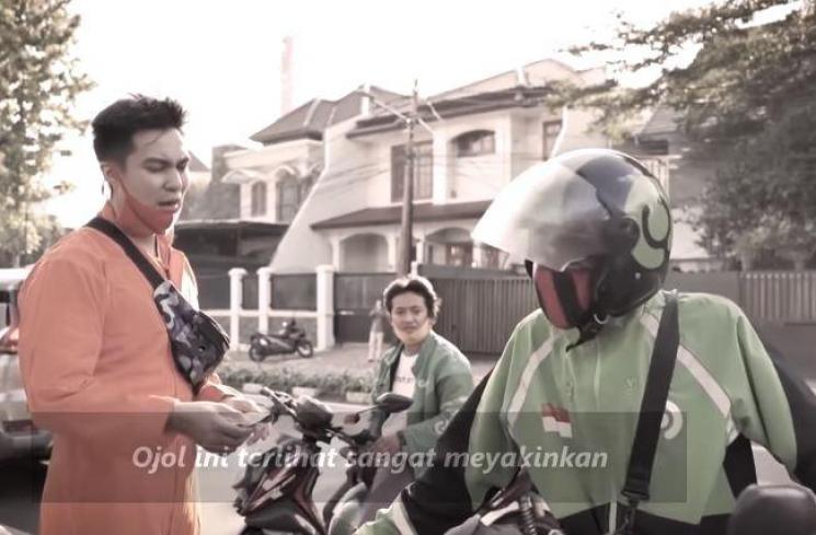 Baim Wong kena tipu ojol pura-pura mogok. (Youtube/BaimPaula)