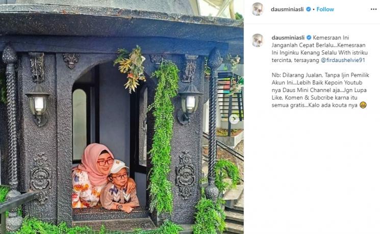 Daus Mini dan Shelvie Hana. (Instagram/@dausminiasli)
