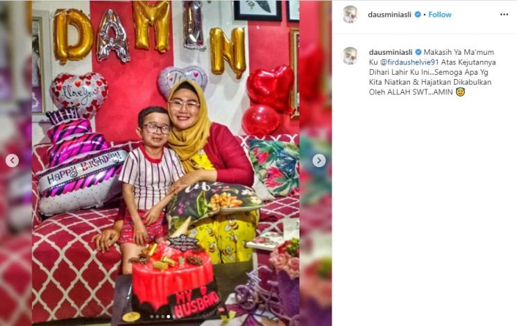 Daus Mini dan Shelvie Hana. (Instagram/@dausminiasli)