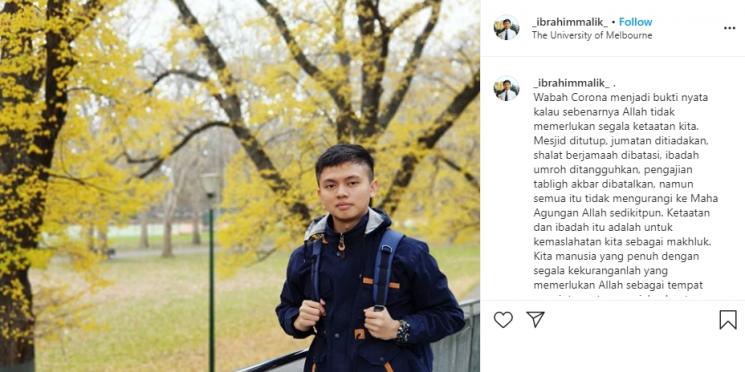 Potret Ibrahim Malik. (Instagram/@_ibrahimmalik_)