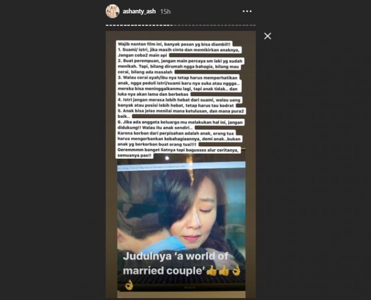Postingan Ashanty. (Instagram/@ashanty_ash)