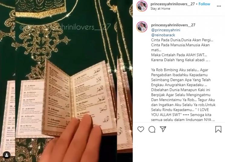 Syahrini dan Reino Barack (Instagram/@princessyahrinilovers__27)