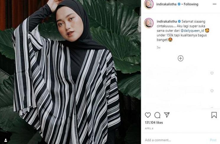 YouTuber Indira Kalistha (Instagram @indirakalistha)