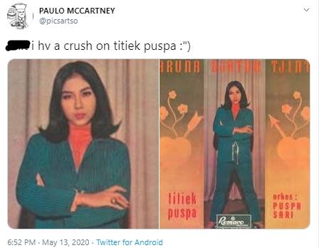 Kenangan muda Titiek Puspa. (Twitter/@picartso)