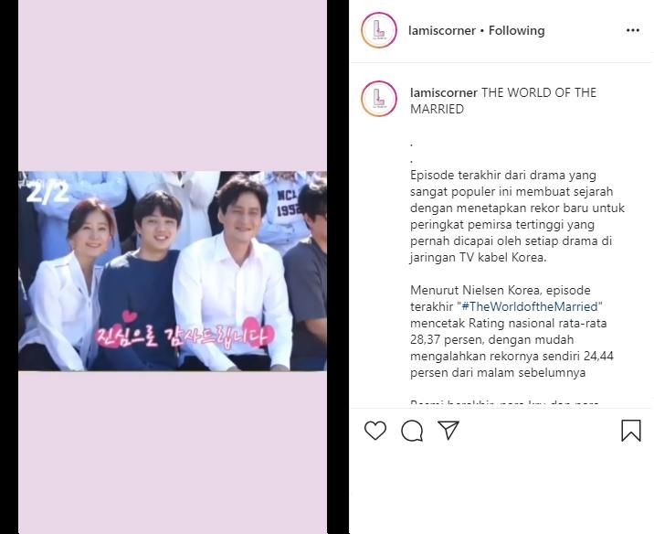 Pemain drama Korea Selatan The World of The Married. (Instagram/@lamiscorner)