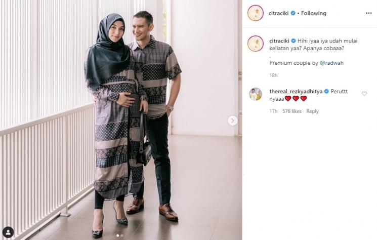 Citra Kirana dan Rezky Aditya. (Instagram/@citraciki)