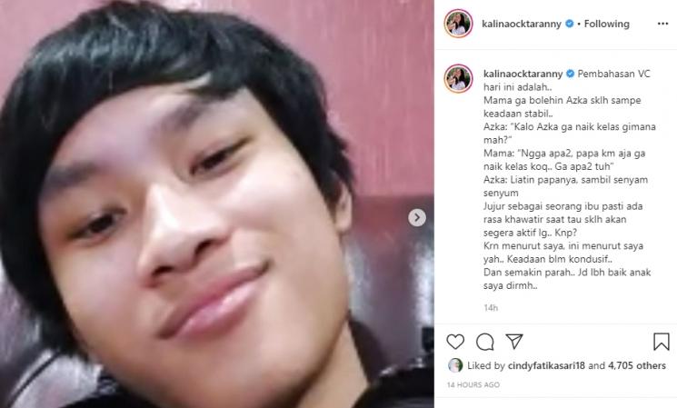 Kalina Ocktaranny dan Azka Corbuzier (Instagram/@kalinaocktaranny)
