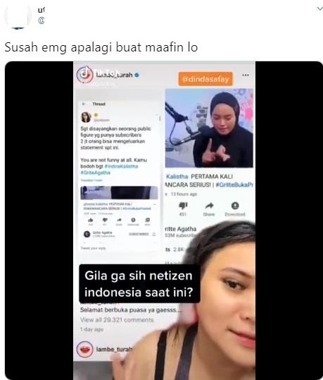 Dinda Shafay. (Capture by Twitter)