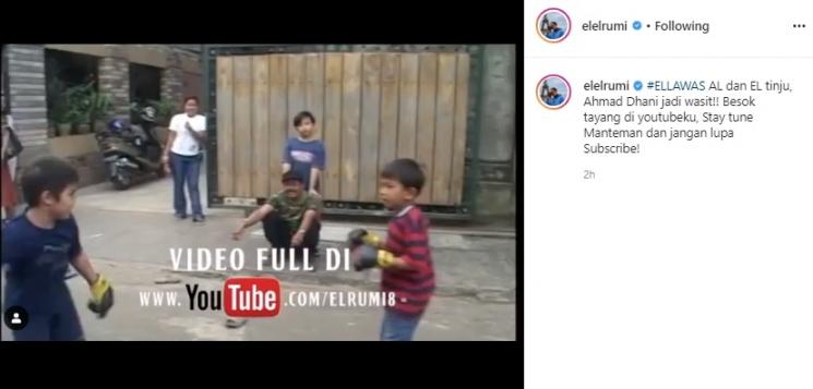 Video kenangan El Rumi kecil. (Instagram/@elelrumi)