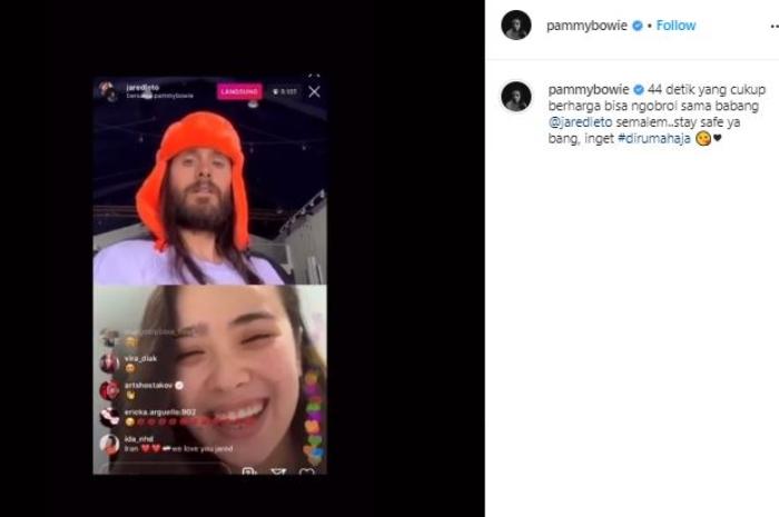 Pamela Bowie live bareng Jared Leto. (Instagram/@pammybowie)