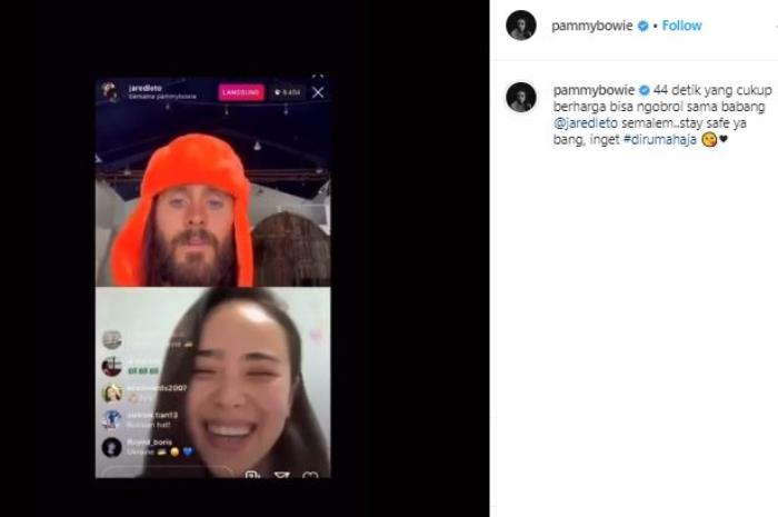 Pamela Bowie live bareng Jared Leto. (Instagram/@pammybowie)