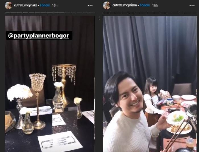 Momen ultah Roger Danuarta. (Instagram/@cutratumeyriska)